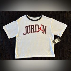 NWT Air Jordan Girl's XL 13-15 YRS Jumpman Short-Sleeve T-Shirt White